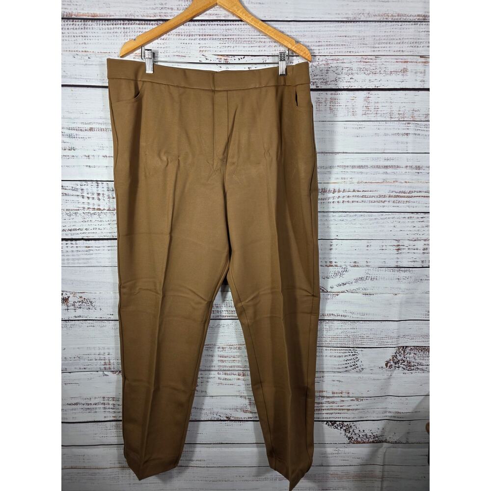Susan Graver Dark Khaki Pull on Women's Plus Size 2X